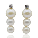 Natural Pearl Sterling Silver Stud Earrings