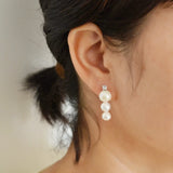Natural Pearl Sterling Silver Stud Earrings