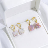 Baroque Freshwater Pearl Stud Earrings for Women Elegant Jewelry Gift