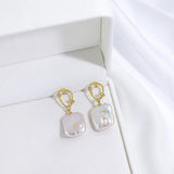 Baroque Freshwater Pearl Stud Earrings for Women Elegant Jewelry Gift