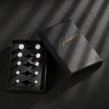Pearl Stud Earrings 5 Pairs Set 316L Stainless Steel No Fade 4-8mm