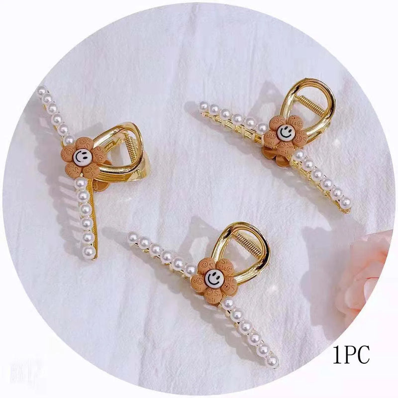 Sunflower Flower Hairpin Bear Love Smiley Headdress