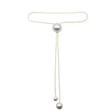 Pearl Sweater Chain Necklace Long Tassel Party Jewelry