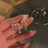 Pearl Tassel Earrings High-End Women Ear Clips