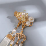 Pearl Tassel Hairpins Hanfu Hair Accessories Vintage Hair Clips Wedding Jewelry