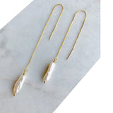 Pearl Threader Earrings - Chain Earrings