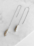 Pearl Threader Earrings - Chain Earrings