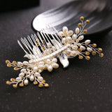Bridal Headdress Floral Metal Crystal Hairpin Clip Wedding Hair Ornament