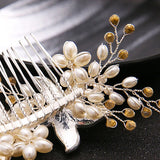Bridal Headdress Floral Metal Crystal Hairpin Clip Wedding Hair Ornament