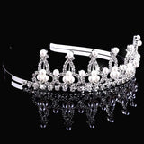 Pearl Tiara Crown Bridal Hair Accessory Wedding Head Jewelry
