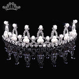 Pearl Tiara Crown Bridal Hair Accessory Wedding Head Jewelry