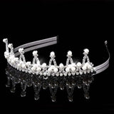 Pearl Tiara Crown Bridal Hair Accessory Wedding Head Jewelry