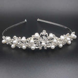 Pearl Tiara Crown Bridal Hair Accessory Wedding Head Jewelry