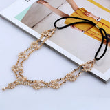 Pearl Wedding Hair Head Chain Crystal Bridal Headband