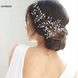 Pearl Wedding Headband Crystal Hair Clips Bridal Hair Accessories