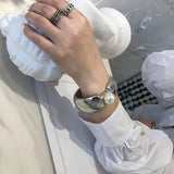 Pearl Wide Cuff Bracelet Minimalist Bangle