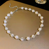 Pearl Woven Necklace Retro Style Collarbone Chain Jewelry Female