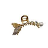 Pearl Zircon Fishtail Hairpin Clip High-End Hair Accessories