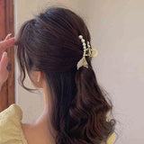 Pearl Zircon Fishtail Hairpin Clip High-End Hair Accessories