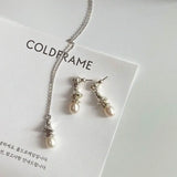 Sterling Silver Pearl Bell Pendant Necklace Hypoallergenic Jewelry