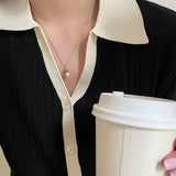 Sterling Silver Pearl Bell Pendant Necklace Hypoallergenic Jewelry
