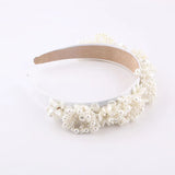 Pearl Flower Headband, Clear Wind Inlaid Pearl Flower Particles