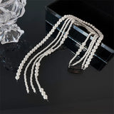 Pearl Hair Accessories Tassel Chain Hairpin Clip Tie Hair