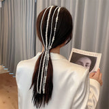 Pearl Hair Accessories Tassel Chain Hairpin Clip Tie Hair