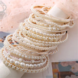 Pearl Headband for Women and Kids with Hair Clips