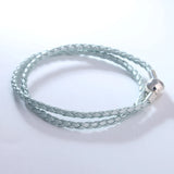 Pearl Light Double Leather Bracelet for Woman DIY Jewelry Making