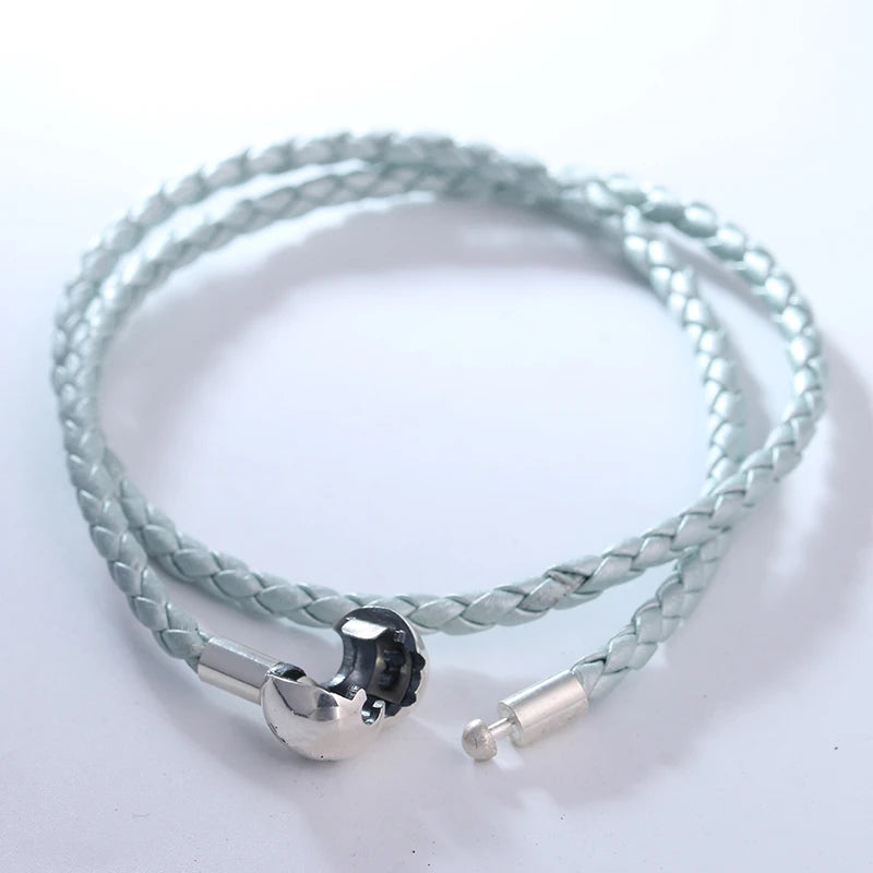 Pearl Light Double Leather Bracelet for Woman DIY Jewelry Making