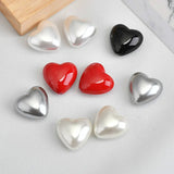 Peach Heart Earrings DIY Red Gray Love
