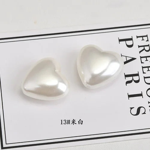 Peach Heart Earrings DIY Red Gray Love