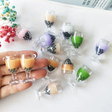 Pearl Milk Tea Drink Cup DIY Earrings Pendant Accessories
