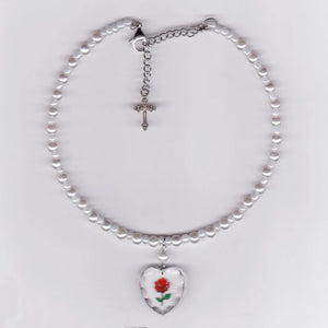 Pearl Necklace Flower Pendant Sweater Chain Female Clavicle Chain