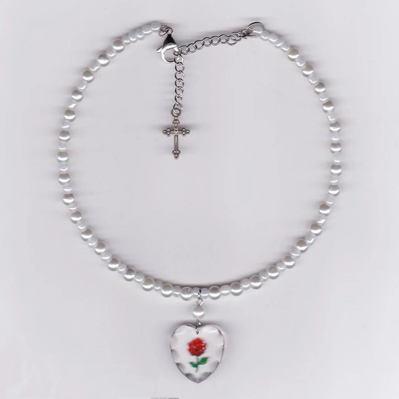 Pearl Necklace Flower Pendant Sweater Chain Female Clavicle Chain
