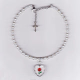 Pearl Necklace Flower Pendant Sweater Chain Female Clavicle Chain