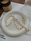 Spring and Rice Beads Pearl Choker Necklace