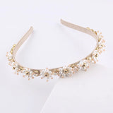 Particle Pearl Thin Strip Rhinestone Headband Accessories