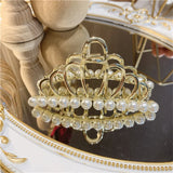 Pearl Rabbit Ears Hair Claw Girl's Metal Hair Crab Clip