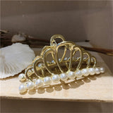 Pearl Rabbit Ears Hair Claw Girl's Metal Hair Crab Clip