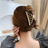 Pearl Rabbit Ears Hair Claw Girl's Metal Hair Crab Clip