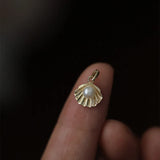 Pearl Shell Pendant Necklace 925 Sterling Silver Hypoallergenic Jewelry