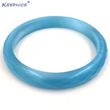 Vintage Pearlized Glass Bangle Bracelets Women Natural Stone Bangles