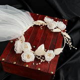 Pearls Beads Hair Combs Clips Floral Headpieces for Brides