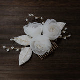 Pearls Beads Hair Combs Clips Floral Headpieces for Brides