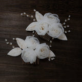 Pearls Beads Hair Combs Clips Floral Headpieces for Brides