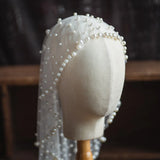 Bridal Pearl Beads Headbands Lace Headwear Veils Hair Accessories