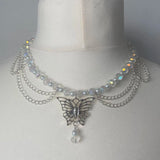 Pearls Butterfly Fairycore Necklace Pixie Fairycore Necklace