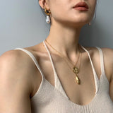 Baroque Drop Earrings Punk Vintage Earclip Jewelry Christmas Party Gift
